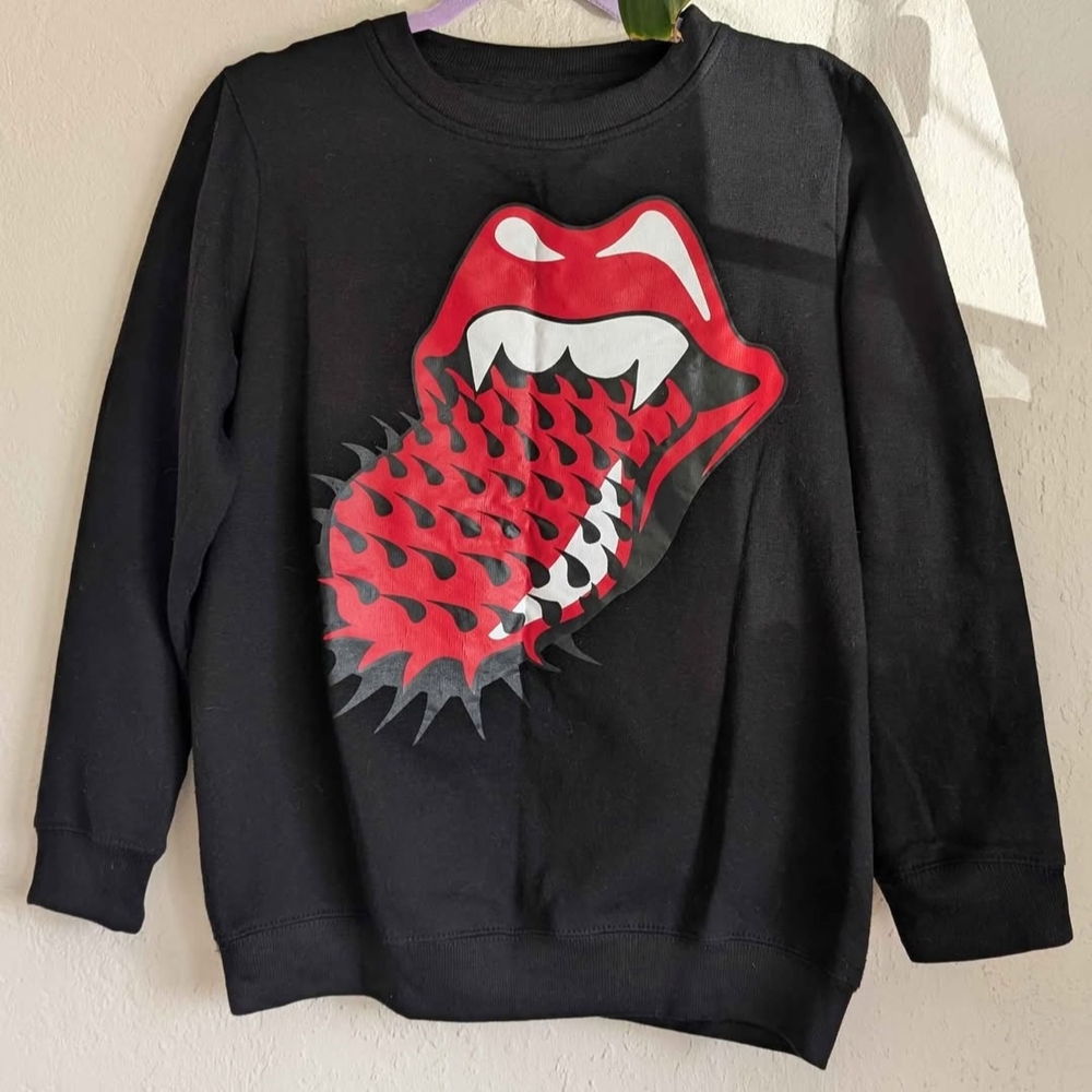 Rolling Stones Spiked Tongue Crewneck Sweater Size XS